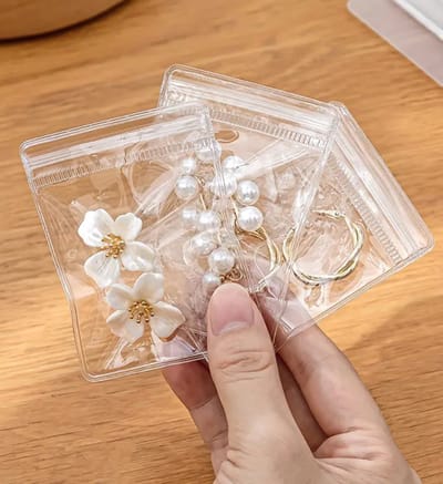 10 stuks doorzichtige sieraden opbergzakjes - plastic