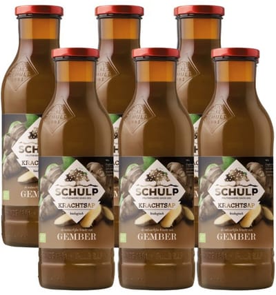 Schulp Krachtsap Gember Bio 6 Pack (6 x 750 ml)