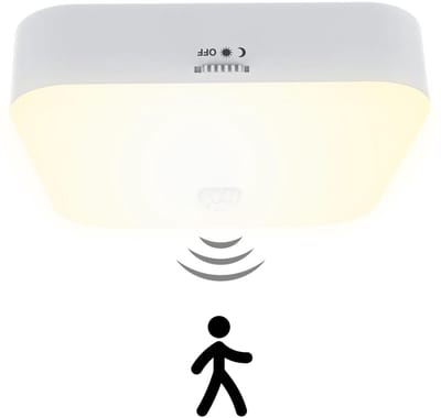 Ynkkvre - LED Plafonniere - Oplaadbare Draadloze Batterijlamp - LED Batterijlamp met Bewegingssensor - Draadloze Plafondlamp - Zolder, Trappenhuis-warm licht