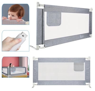 Anti-Val Baby Bedje -Beveiliging Bed - Beschermend Bedhek - Extra Lang 200 cm - Bedhek Babybed - Valbeveiliging - Valveilig Bedhek - Kinder Bed Beveiliging