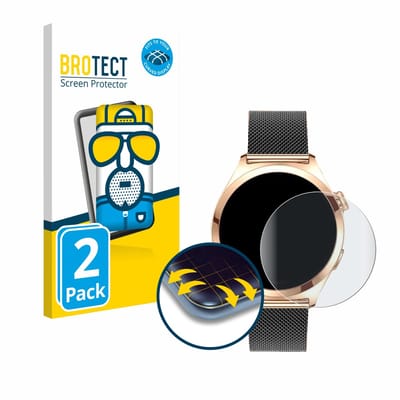 BROTECT - Screenprotector voor Niolina Smartwatch 1.27" - Folie Beschermfolie matte volledig dekking 2 Stuks