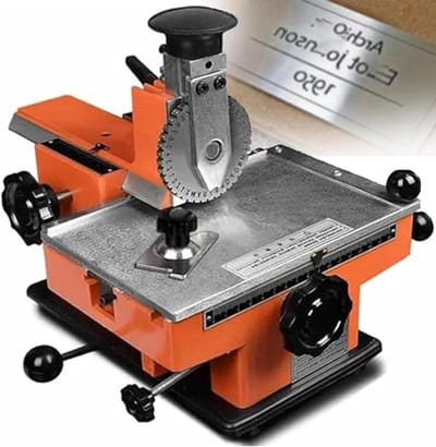 Graveermachine Naamplaatjes - Markeerapparaat Metaal - Personalisatie Borden - Semi-automatisch Ontwerp - 2.5mm Tekenhoogte - Zilver