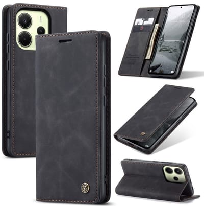 CaseMe Hoesje - Geschikt voor Xiaomi Redmi Note 14 4G Hoesje - CaseMe 013 Book Case - Zwart