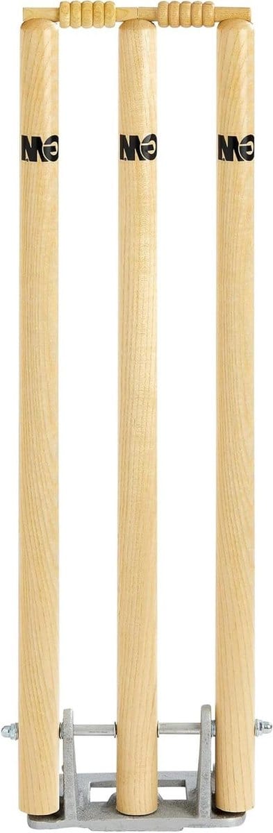 Cricket Stumps - Wickets set - Trainen en Spelen - Massief Gietijzeren Basis - 71 cm Hoog - Bruin