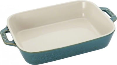 Staub Rechthoekige gratineerschaal 27 x 20cm - ancient turq