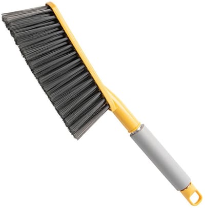 Dailygoods- Handbezem Zachte Haren - Bedveegborstel - Stofborstel - Lang Handvat - Voor Slaapkamer/Auto - Effectieve Reiniging