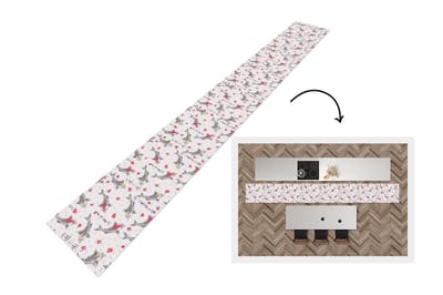 Keukenloper 400x50 cm - Keukenmat vinyl Vis - Koi - Bloemen - Patronen - Keukenmatten loper - Keuken vloerkleed tapijt