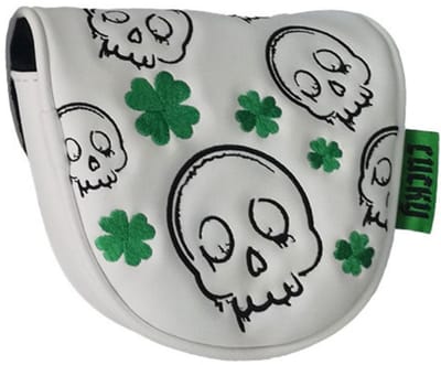 Legend Putter Mallet Headcover Lucky Wit Groen