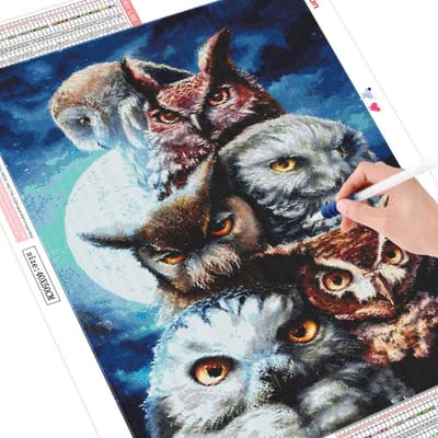 Diamond Painting 5D Animal Cross Stitch Borduuruil Diamond Art Home Decor 20X30CM gray