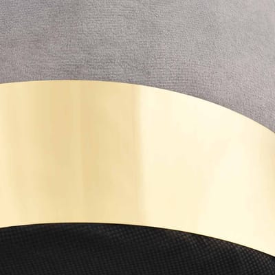 vidaXL - Kruk - fluweel - 28 - x - 36 - cm - lichtgrijs - en - goudkleurig