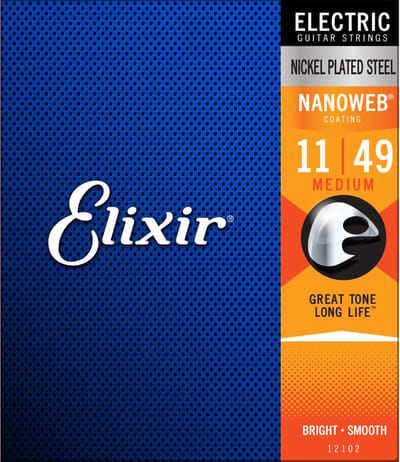 Elixir 12102 Nanoweb Snaren voor Elektrische Gitaar (11-49)