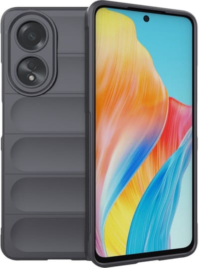 Coverup Hoesje - Geschikt voor OPPO A58 Hoesje - Coverup Hands-On Rugged Back Cover - Grijs