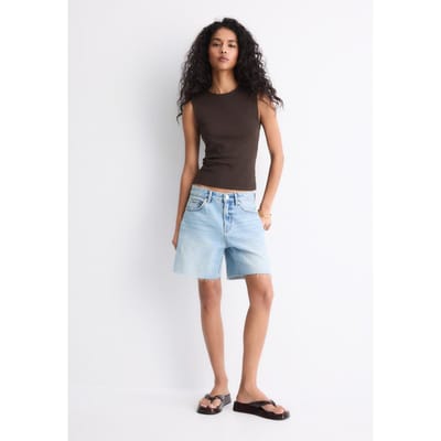 Stradivarius Basic mouwloos T-shirt  Bruin XS