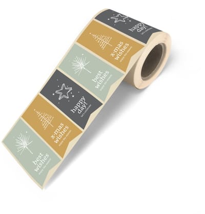 9x Sticker Vaantje Kerst