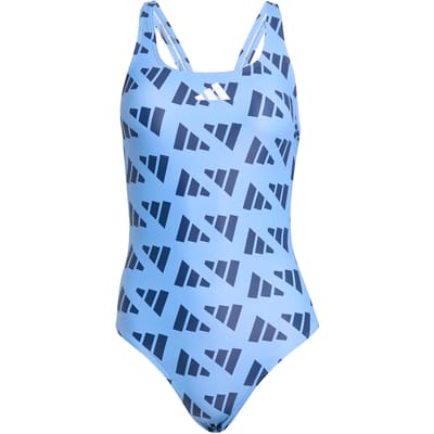 Adidas Logo Graphic V-back Zwemkleding Blauw 38 Vrouw