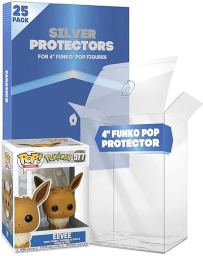 Zilveren beschermfolie set voor Funko Pop - 12 stuks van 0,4 mm dik voor optimale bescherming