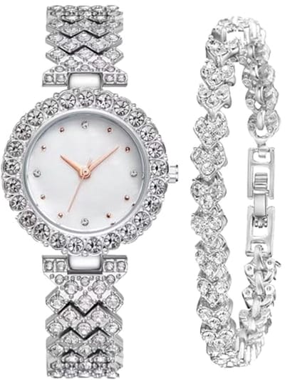 Dames Horloge - Elegant Polshorloge - Dagelijks Gebruik - Waterdicht Ontwerp - 19.8 cm - Zilverkleurig