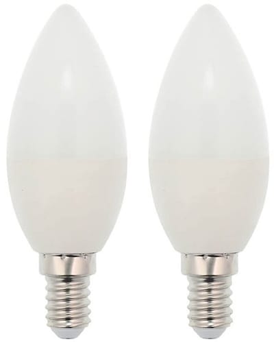 VITO LED Kaarslamp C37 E14 - 5W (vervangt 40W) - 390lm - 2700K - 220-240V - Ø50mm - Energiezuinig - 2 stuks