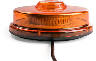 SKYLED UFO LED-waarschuwingslamp 12-24 V – magneetbevestiging – oranje lens – R65 – R10 - Ø151 mm x H59 mm 8 flits patronen
