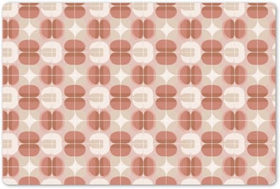 Placemats 45x30 cm - Placemat kunststof - 1 stuk - Retro - Klassiek - Roze - Borden onderleggers - Decoratie voor op tafel - Keuken tafeldecoratie accessoires - Vinyl onderlegger - Tafelversiering