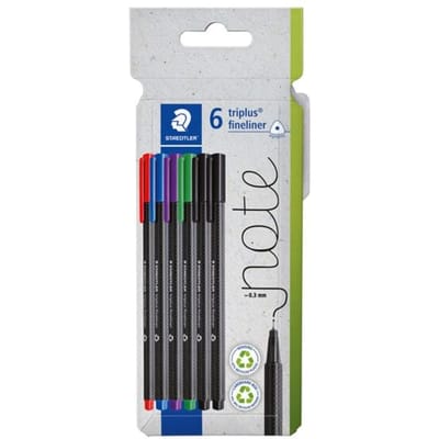 Fineliner »triplus&reg; 334 gekleurd assorti 5 kleuren« 0,3 mm 6 stuks
