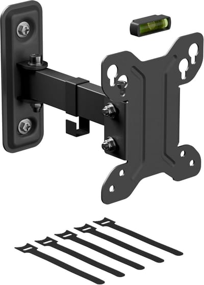 Kantelbare TV-muurbeugel voor 13-27 inch TV's - Volledige Beweging VESA 75x75 mm - 100x100 mm