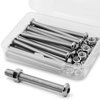 NTHProducts - M6-1 x 70mm - Roestvrijstalen schroeven - Hoge corrosiebestendigheid - Zilver - Schroefset - Geschikt voor diverse klussen - 15 stuks