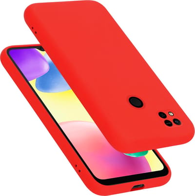 Cadorabo Hoesje geschikt voor Xiaomi RedMi 9C / RedMi 10A in LIQUID ROOD - Beschermhoes gemaakt van flexibel TPU silicone Case Cover