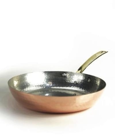 Copper Garden Koperen pan 20 cm met steel, met tin gecoate koperen pan voor ideale warmtegeleiding en -verdeling, braadpan, vaatwasmachinebestendig en robuust, 100% geschikt voor levensmiddelen