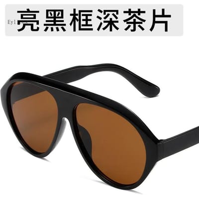 Tendance Lunettes de Soleil Aviateur Pilote Surdimensionnées Extra Larges Protection Solaire Femmes Adultes Pour Hommes Adultes Premium Haute Qualité Premium Luxe Designer Soleil brown