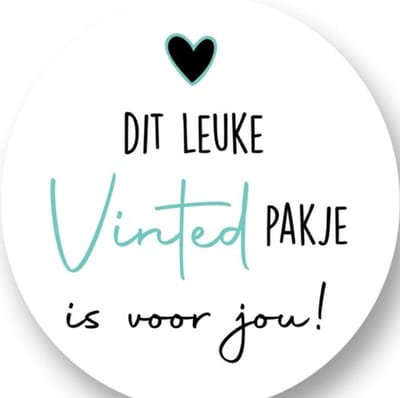 10x Stickers Leuk Pakje Vinted - Pakket - Label - Bedankt - Sluitstickers - Traktatie - Uitdelen - Wensetiket - Rond - 40mm - Glossy sticker