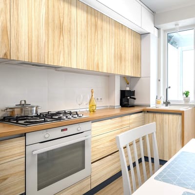 Zelfklevende vinylfolie op rol, per meter verkocht - Afwasbare sticker voor keukenmeubels, kasten en deuren - Licht hout Oekraïne - 60x200cm