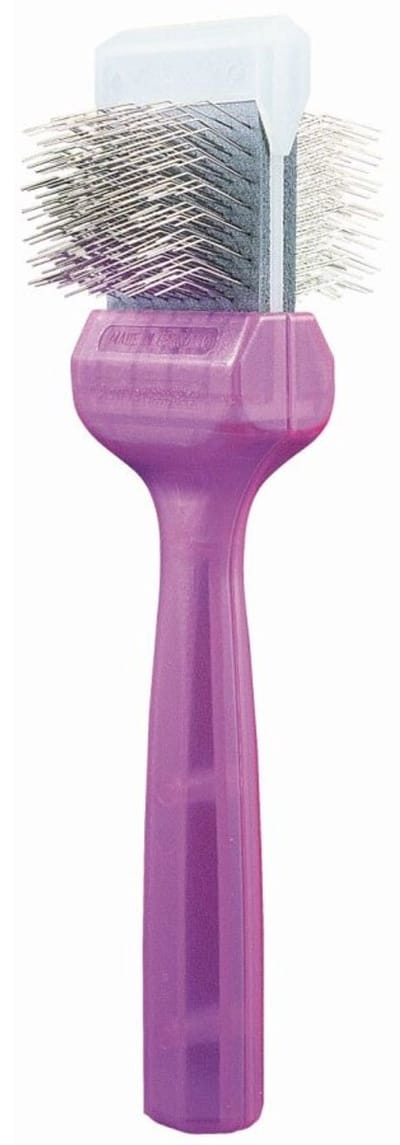 Activet Borstel Hard Paars - Dubbelzijdig, Edelstalen Pinnen - 20x5x5 cm