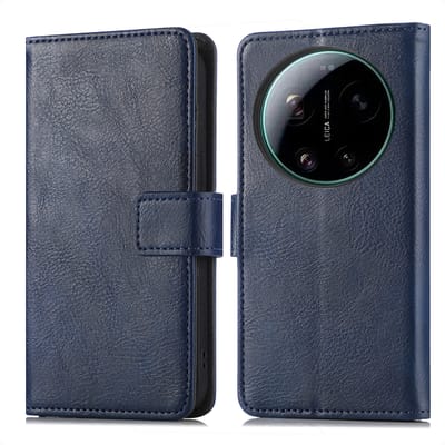 imoshion Hoesje - Geschikt voor Xiaomi 17 Ultra - Luxe Bookcase - Donkerblauw