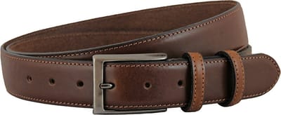 Landley Leren Nette Pantalon Riem - Dames en Heren - 35 mm - Premium Volnerf Leer - Kostuum Riem - Bruin - Lengte totaal 105 cm / Riemmaat 85