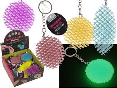 Sensory Worm Fidget Sleutelhanger - Glow in the Dark - Fingertoy - Worm Fidget Toy - Morphing - Ontspanningsspeelgoed - Ontspanningsartefact - Creatief Speelgoed - Sensory Toy