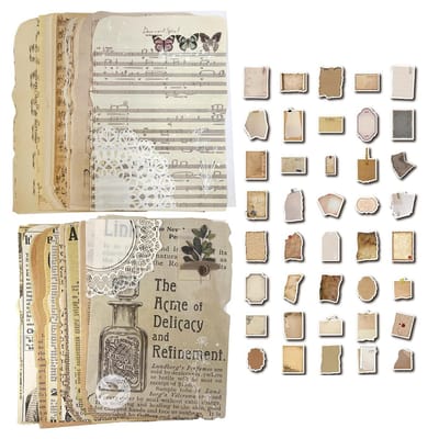 Dailygoods- Dagboekstickers Veelkleurig - Retro Stickers - Albumdecoratie - Doe-het-zelf Accessoires - Kunst en Handwerk - 50 Vellen - Notebookstickers