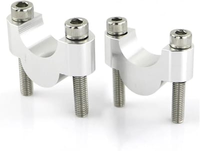 Motorfiets stuurverhogers - Stuur risers - Comfortabel rijden - Verstelbare hoogte - 20/30/40 mm - Zilver