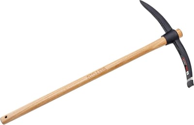 Pikkel Pikhouweel - Steenbeitel Tuin - Stenen Openen - Eénstuk Gesmeed Staal - 480 x 52 mm - Zwart Grijs Bruin