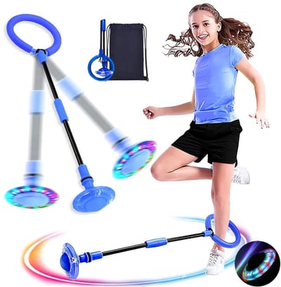 YYchan Dance Wheel - Swing wiel met licht - Kids knipperen springen - Action - Blauw