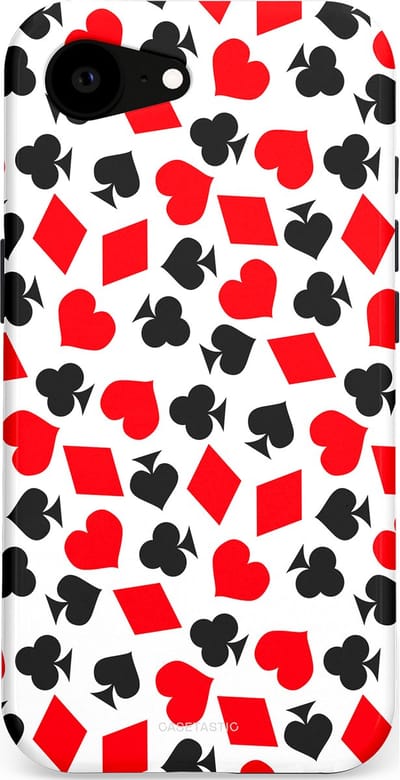 Casetastic Hoesje Geschikt voor Apple iPhone 16e Magsafe - Stijlvolle Beschermende Duo-layer Case - Harten spel