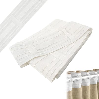 Plooiband voor gordijnen, 10 m × 8,5 cm, naai-gordijnband, polyester gordijnband, universele plooiband voor stijlvolle raamdecoratie