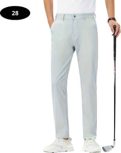 Bovista Golfbroek Heren - Golfkleding - Golfen - Golf Accessoires - Nette Pantalon - Lichtgrijs XXS - Maat 42