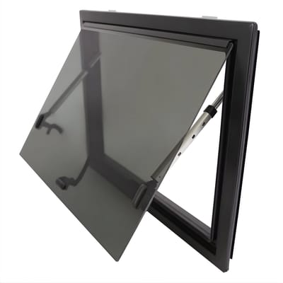 Raam - Vetilatieraam - Openslaand raam - Duwraam - Voor caravans en campers - Ronde hoeken - Afmeting 600x450 mm