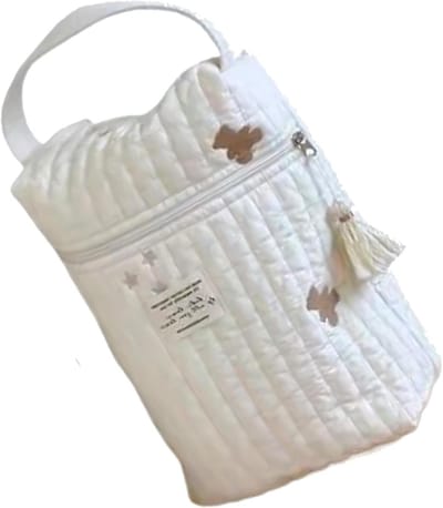Luierzakken met ritssluiting - Organizer babyspullen - Babyverzorging onderweg - Huidvriendelijke katoenen stof - 36 x 28 cm - Beer