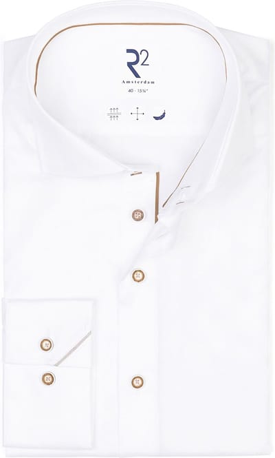 R2 Amsterdam Casual hemd lange mouw widespread nos.twill.008/004