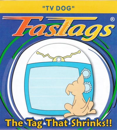 FasTags Hondenpenning om zelf te maken ‘TV Dog’