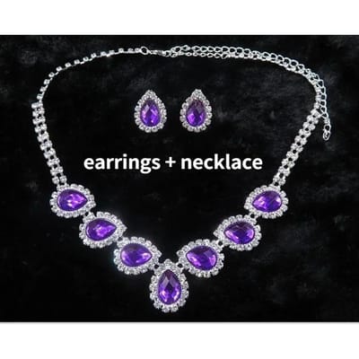 Blauw Waterdruppel Strass Ketting Voor Vrouwen Ingelegd Zirconium Hanger Mode Sieraden Accessoire gray