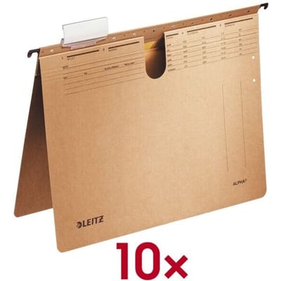 LEITZ® ALPHA hangsnelhechters 1914, met snelhechtermechanisme, voor formaten tot A4, 10 stuks