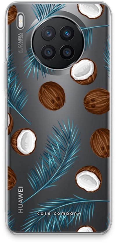 Case Company® - Hoesje geschikt voor Huawei Nova 8i hoesje - Kokosnoot - Soft Cover Telefoonhoesje - Bescherming aan alle Kanten en Schermrand